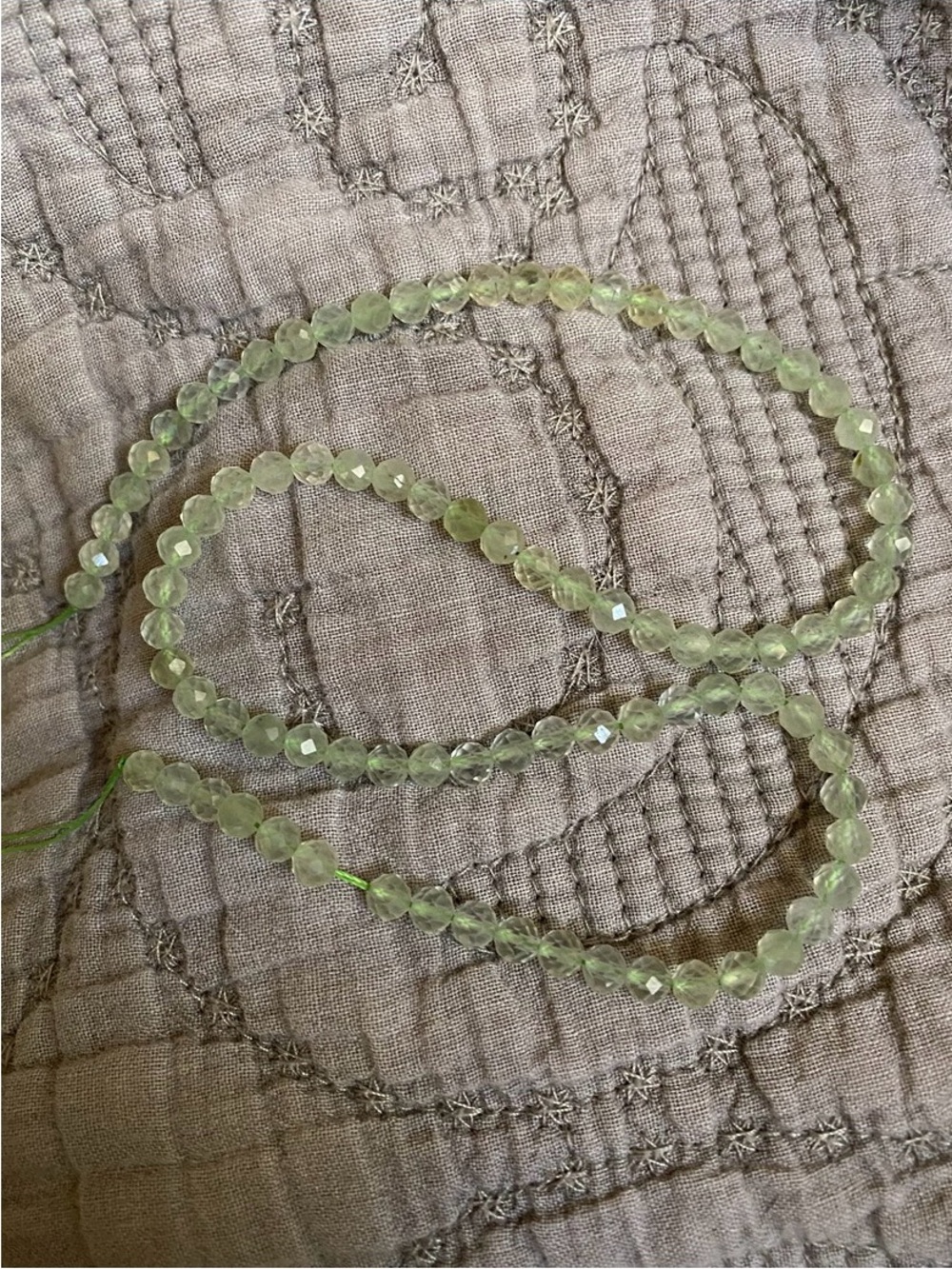 Premium Natural AA+ Peridot 4mm Bead Gemstone Necklace 925 Sterling Silver